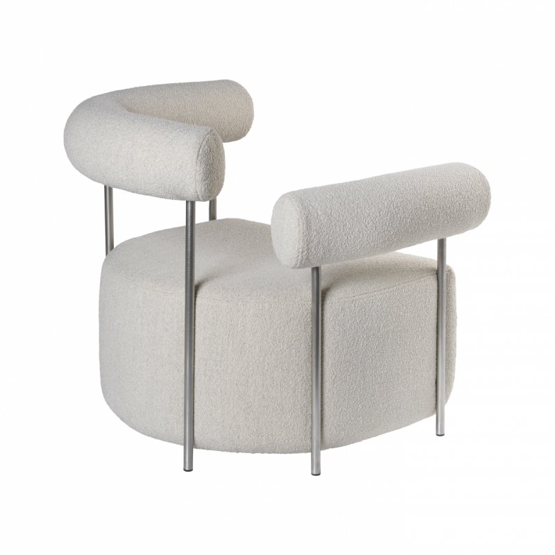 Kristina dam studio SOLITUDE Fotel Tapicerowany Boucle / Beżowy