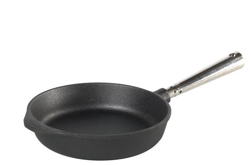 Skeppshult - Patelnia Żeliwna Głęboka 20 cm - Stalowa Rączka