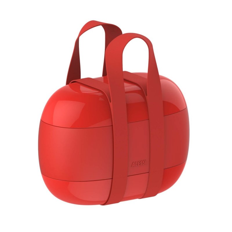Alessi FOOD A PORTER Lunchbox - Pojemnik na Lunch - Czerwony