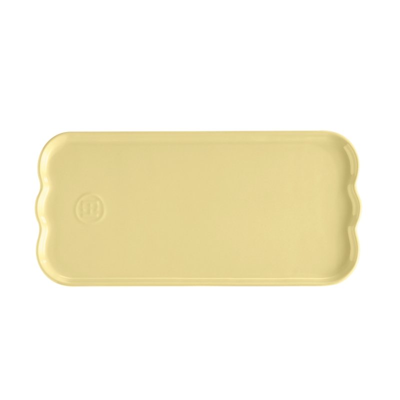 Emile Henry MADELEINE Prostokątny Talerz do Serwowania / Waniliowy