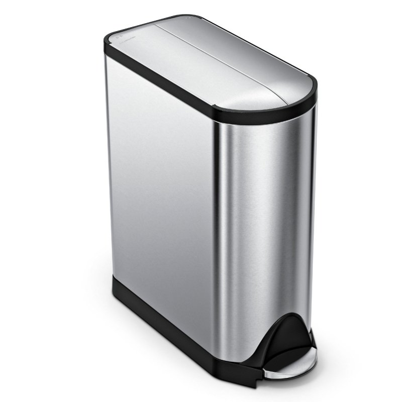 simplehuman BUTTERFLY Motylkowy Kosz Pedałowy 45 l Stal FPP / Srebrny