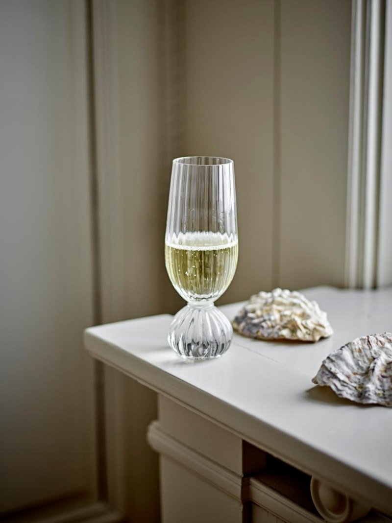 Bloomingville TAURIN Kieliszek do Szampana 250 ml / Ryflowany