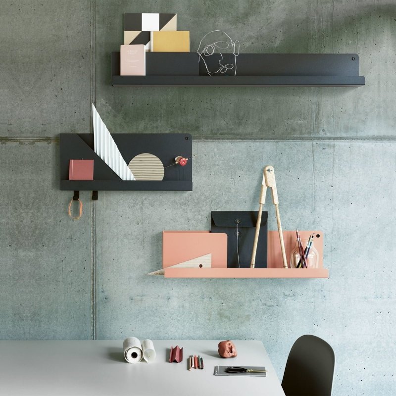 Muuto FOLDED Organizer - Półka Ścienna 51 cm Oliwkowa