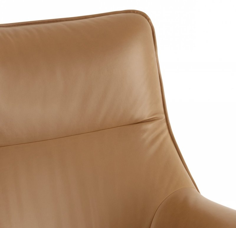 Muuto DOZE Fotel Tapicerowany - Brązowa Skóra Cognac / Nogi Czarne
