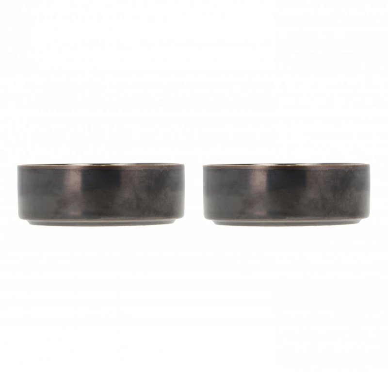Villa Collection FJORD Miska 10 cm 2 Szt. Czarna Metaliczna