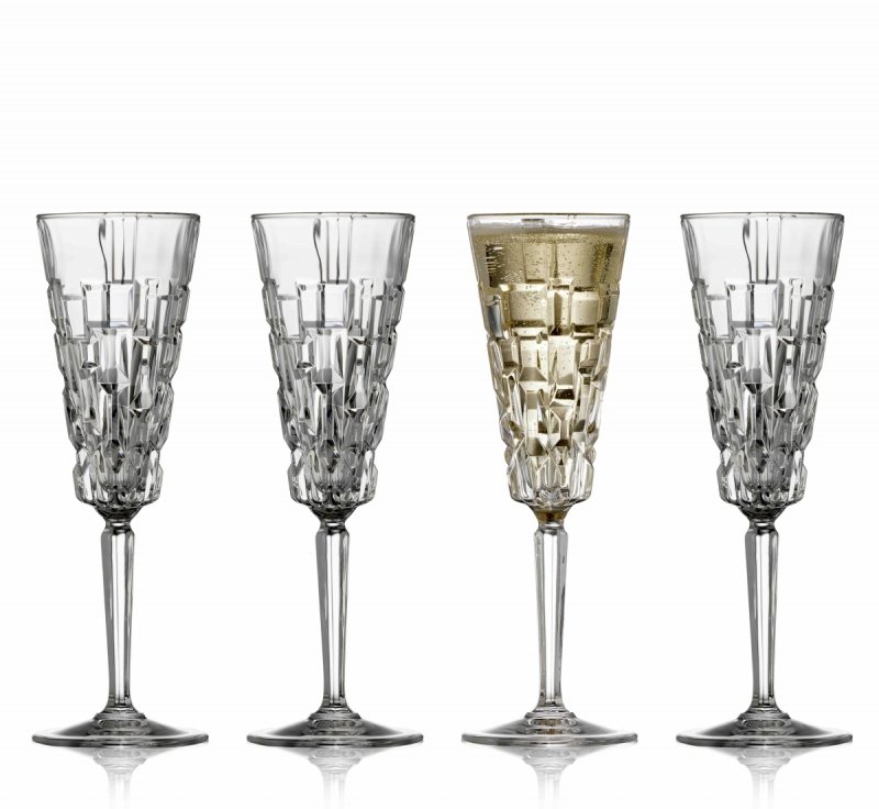 Lyngby Glass ETNA Kryształowe Kieliszki do Szampana 190 ml / 4 Szt.