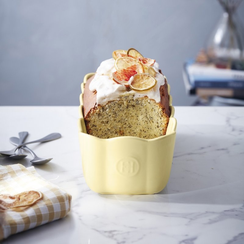 Emile Henry MADELEINE Ceramiczna Forma do Ciasta - Podłużna / Waniliowa