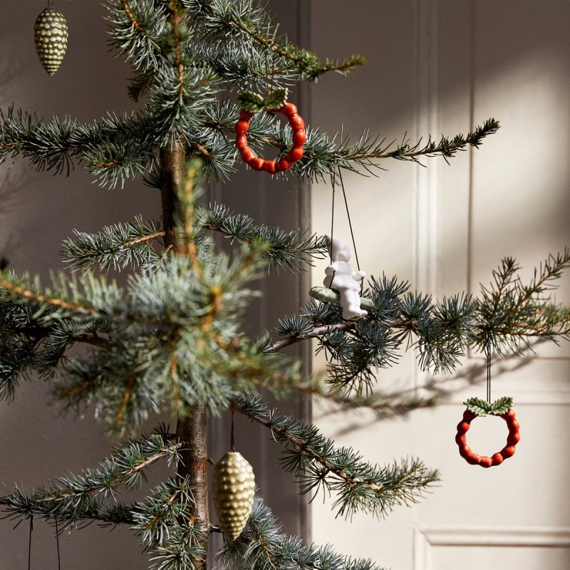 Kähler CHRISTMAS Świąteczna Zawieszka Choinkowa z Porcelany / Wieniec