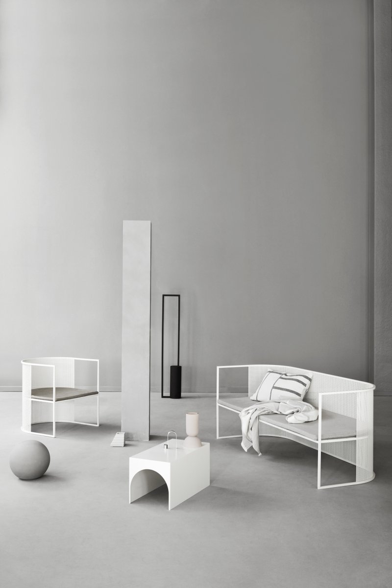 Kristina dam studio BAUHAUS Sofa Ogrodowa / Biała