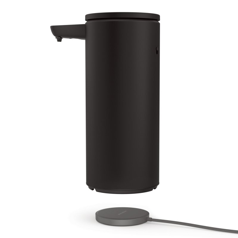 simplehuman SENSOR Stalowy Automatyczny Dozownik do Mydła, Płynu, Żelu Antybakteryjnego - Akumulatorowy 414 ml / Czarny Matowy
