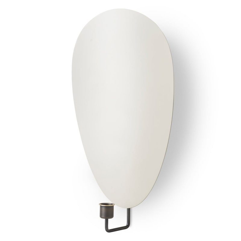 Audo FLAMBEAU Świecznik Ścienny 40 cm Brązowy Mosiądz / Szary