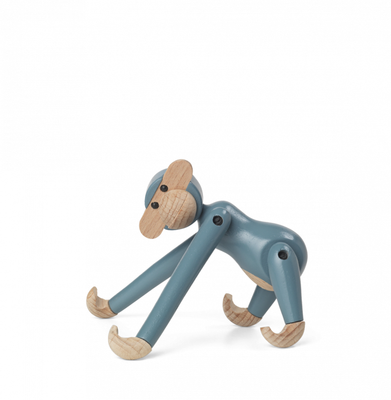Kay Bojesen MONKEY Małpka Drewniana Mini - Niebieska / Edycja Limitowana