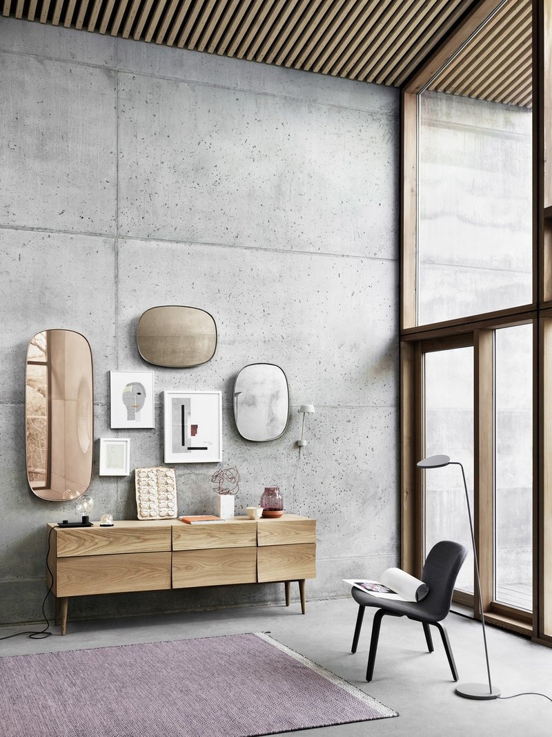 Muuto FRAMED Lustro Ścienne S - Ciemnozielone / Tafla Klasyczna