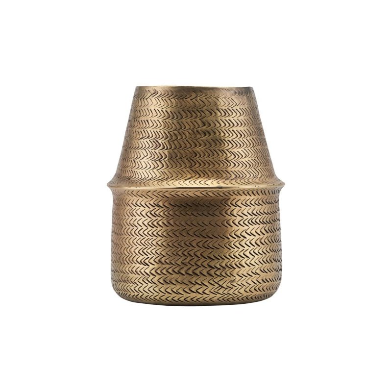 House Doctor RATTAN Donica do Kwiatów 19 cm w Odcieniu Złotym