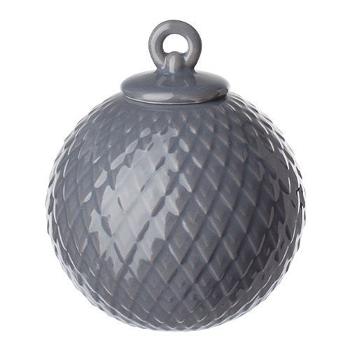 Lyngby Porcelain RHOMBE Bombka Porcelanowa - Ciemnoszara
