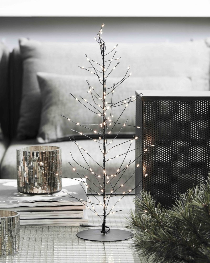 House Doctor CHRISTMAS Drzewko Świąteczne LED / Choinka 45 cm Czarna