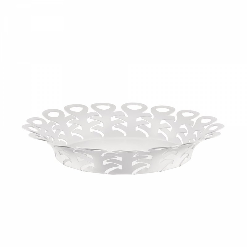 Alessi VIMINI Stalowy Kosz - Misa Dekoracyjna 27 cm / Biała