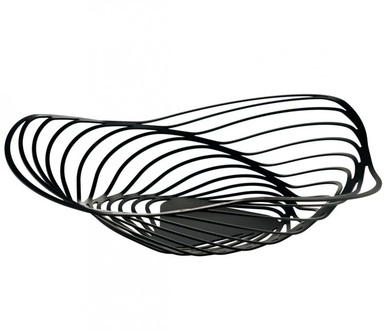 Alessi TRINITY Kosz - Patera na Owoce 43 cm Czarna