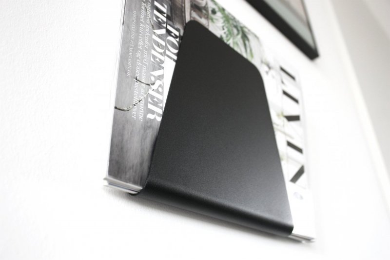 NUR Design Studio CURVE Uchwyt Ścienny na Gazety, Dokumenty - Czarny