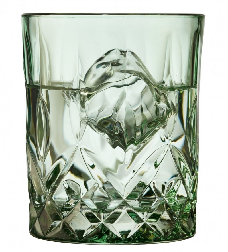 Lyngby Glass SORRENTO Kolorowe Szklanki do Drinków, Whisky 320 ml 4 Szt. / Zielone