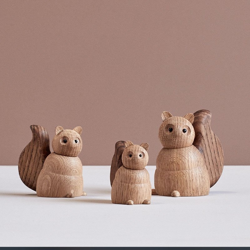 Andersen Furniture WOOD Figurka Drewniana - Wiewiórka M / Dębowa
