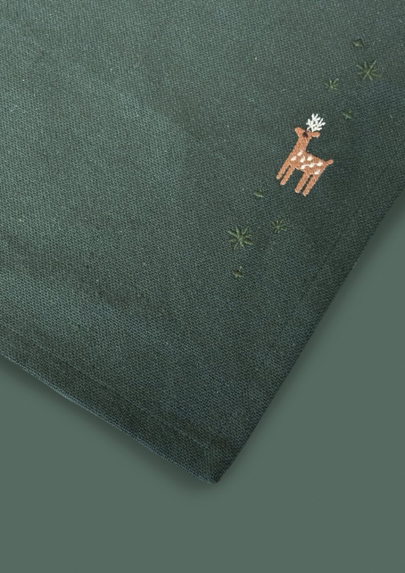 Juna CHRISTMAS Świąteczna Podkładka pod Talerze 43x30 cm / Zielona - Renifer