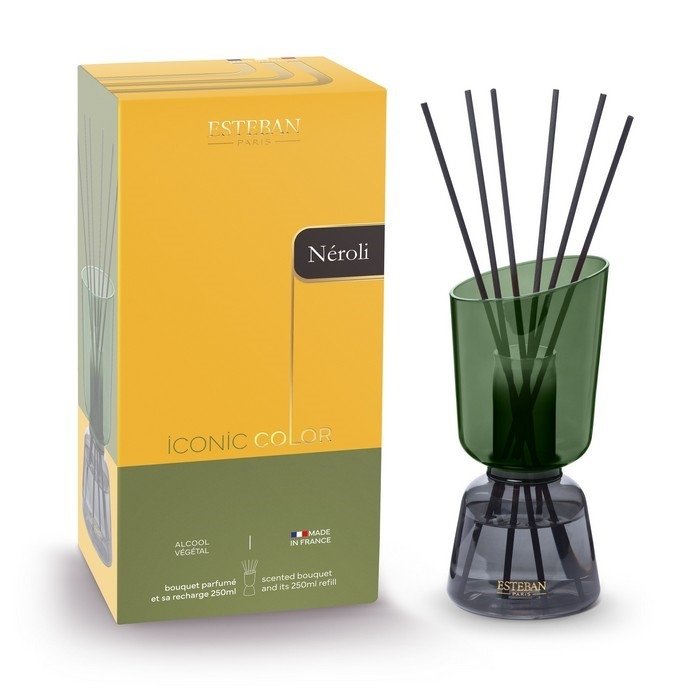 Esteban PARIS Szklany Dyfuzor Zapachowy z Patyczkami 250 ml ICONIC / Zapach Neroli