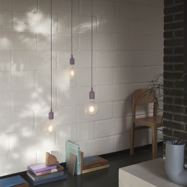 Muuto E27 Lampa Żarówka LED Burgundy / Burgundowa