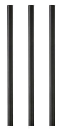 Lyngby Glass BAR Szklane Słomki do Napojów 14,5 cm 6 Szt. Czarne