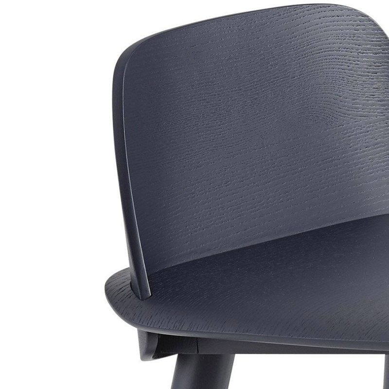 Muuto NERD Hoker - Krzesło Barowe 79 cm Granatowy Midnight Blue