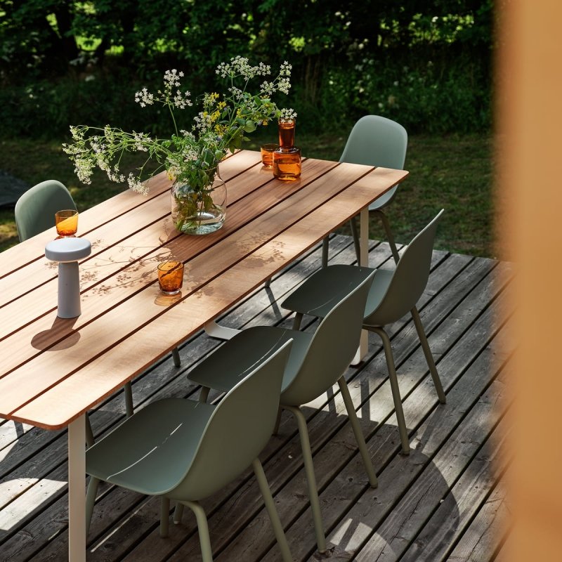 Muuto FIBER OUTDOOR Krzesło Ogrodowe - Zewnętrzne / Czarne