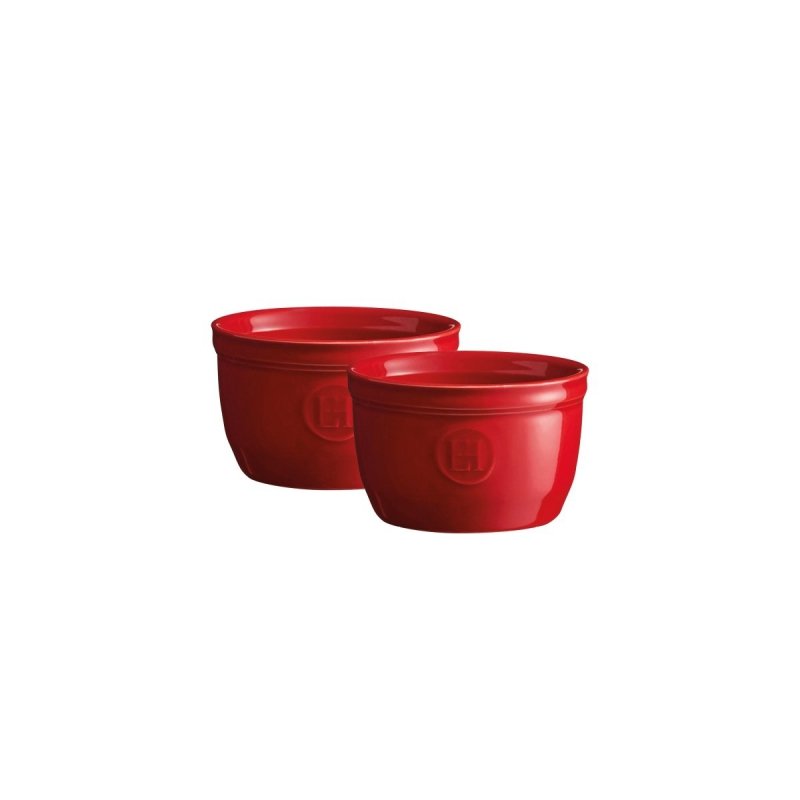 Emile Henry - Foremka do Zapiekania Typu Ramekin 2 Szt. N°9 - Czerwona