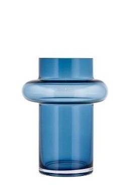 Lyngby Glass TUBE Wazon do Kwiatów 20 cm / Niebieski