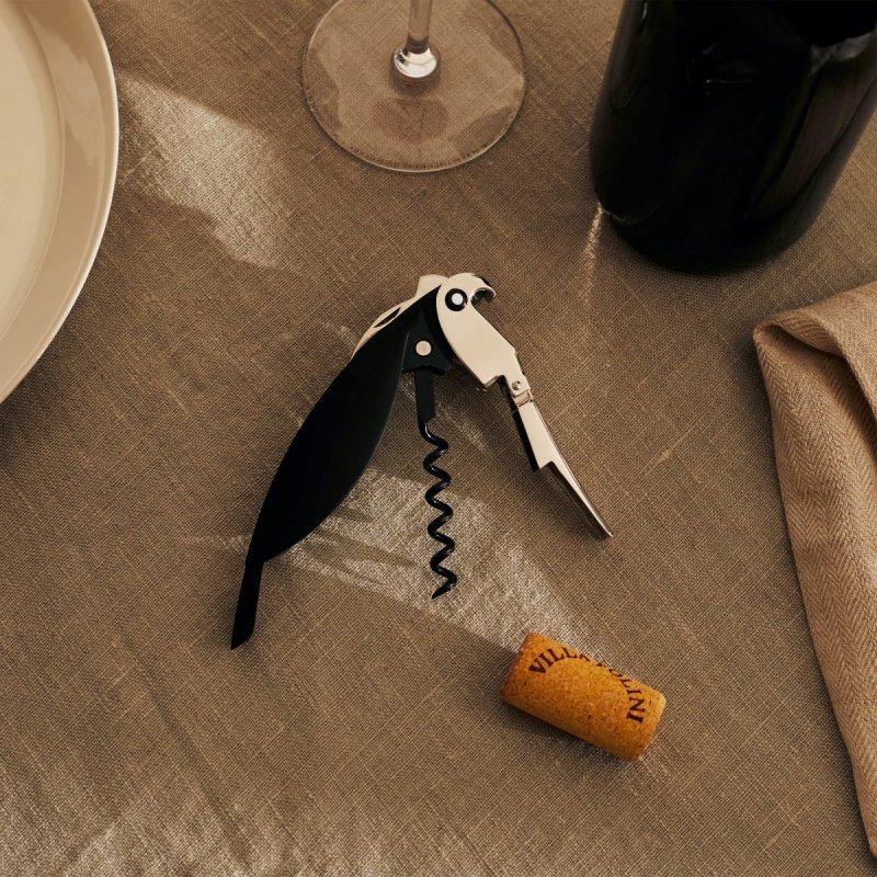 Alessi PARROT Korkociąg Somelierski / Czarny