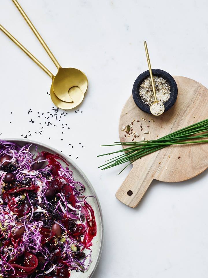  Nicolas Vahe KITCHEN Sztućce do Serwowania Sałaty 2 Szt. Mosiężne