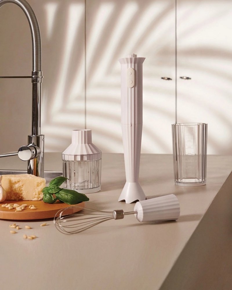 Alessi PLISSE Blender Ręczny + Akcesoria - Biały