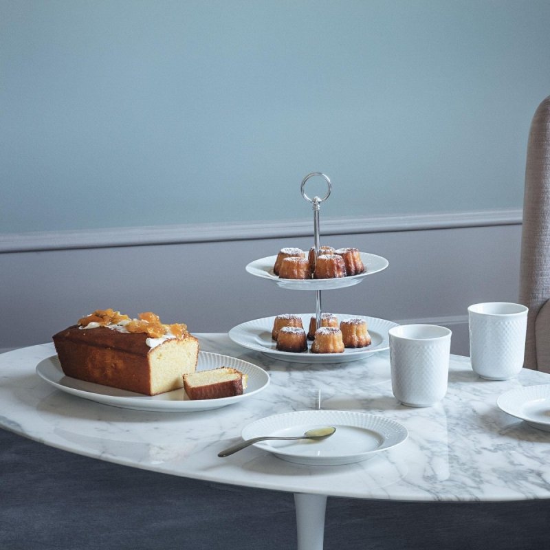 Lyngby Porcelain RHOMBE Patera do Serwowania 35 cm / Biała