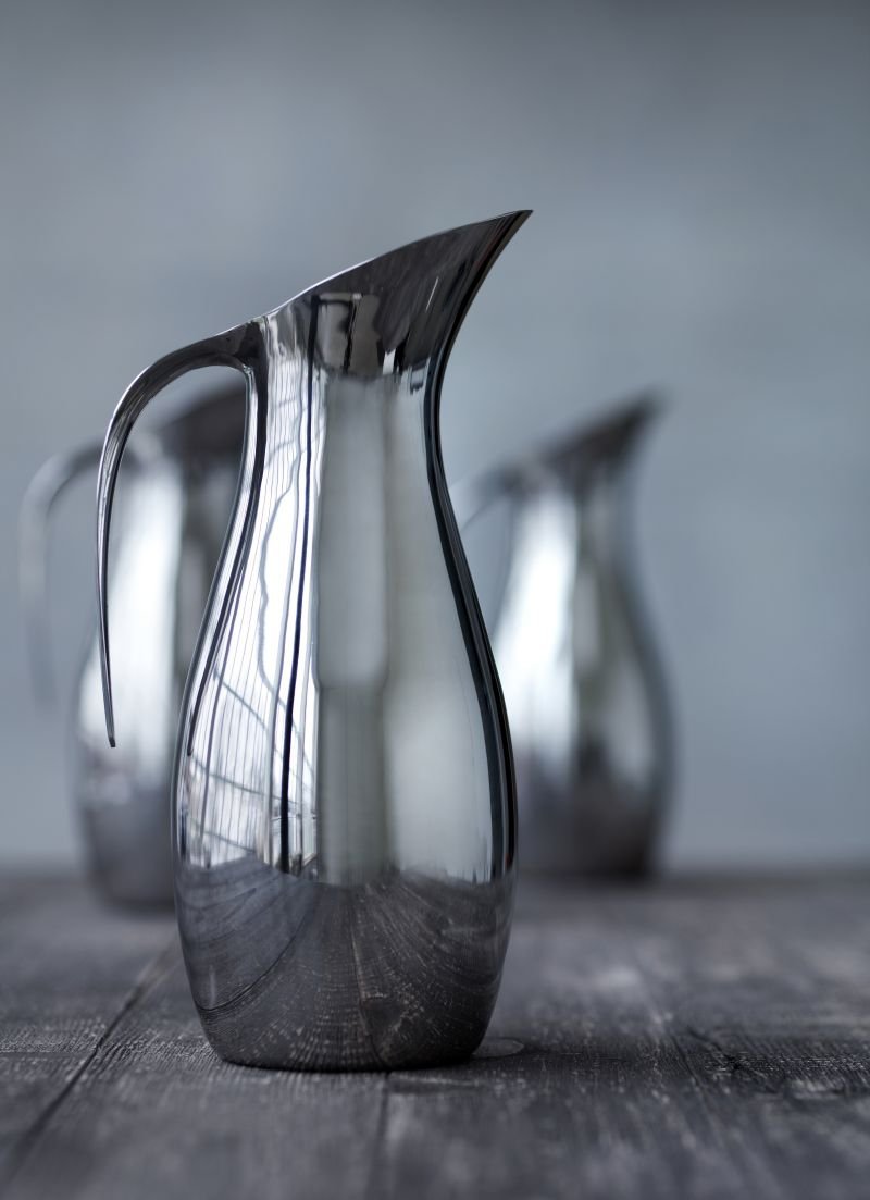 Zone Denmark JUG Stalowy Dzbanek - Karafka do Wody 1,7 l Srebrny Połysk