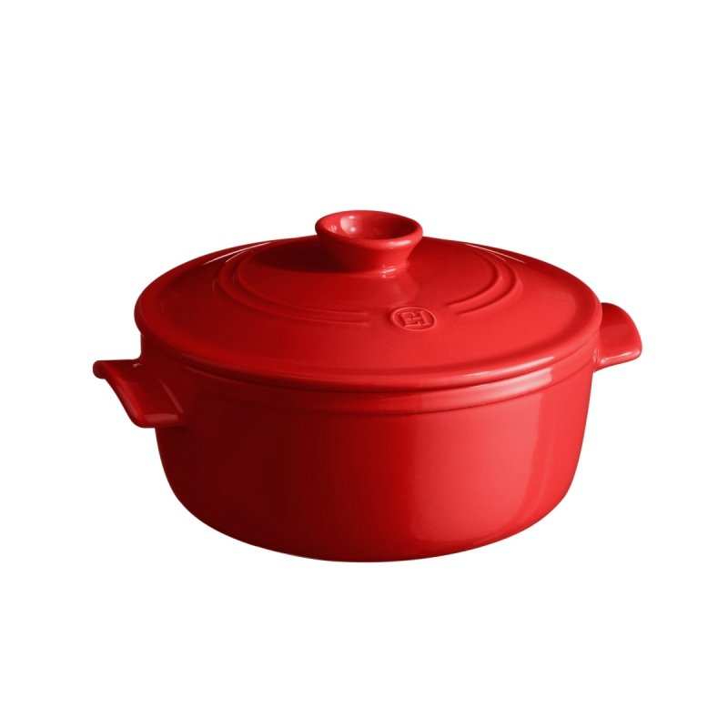 Emile Henry - Garnek Ceramiczny do Duszenia 5,3 l / Czerwony