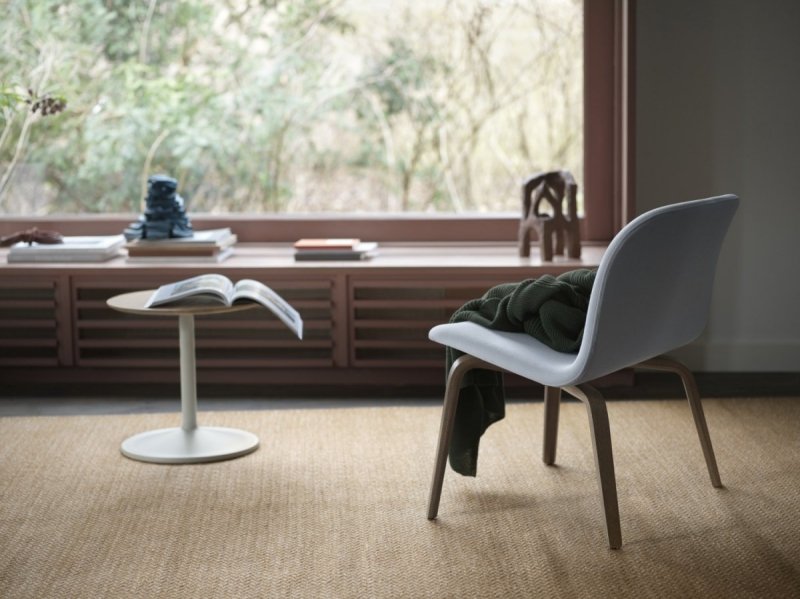 Muuto SOFT SIDE Stolik Okrągły 48 cm Biały / Blat 48 cm Linoleum