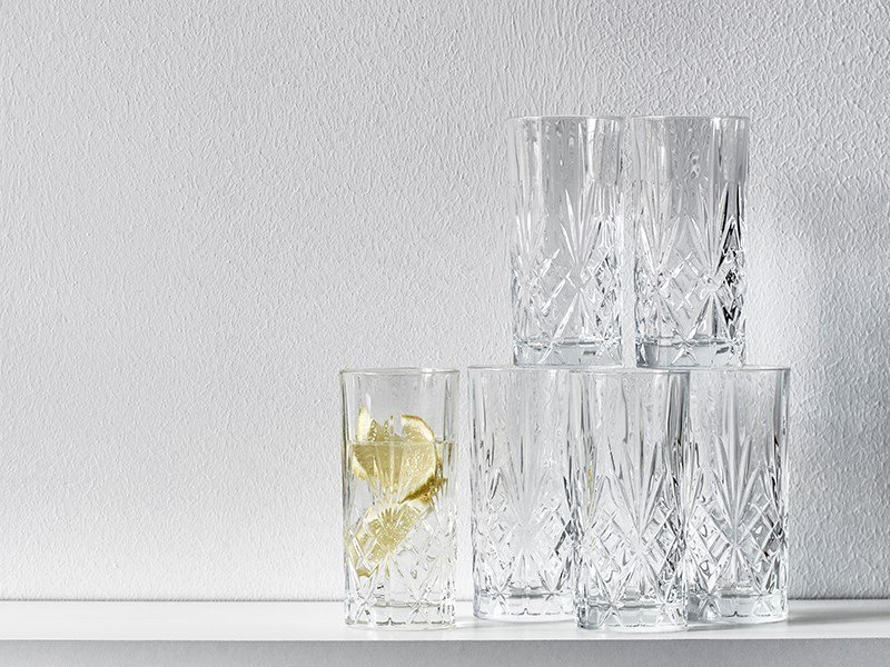 Lyngby Glass MELODIA Dzbanek + Kryształowe Szklanki 360 ml 6 Szt.