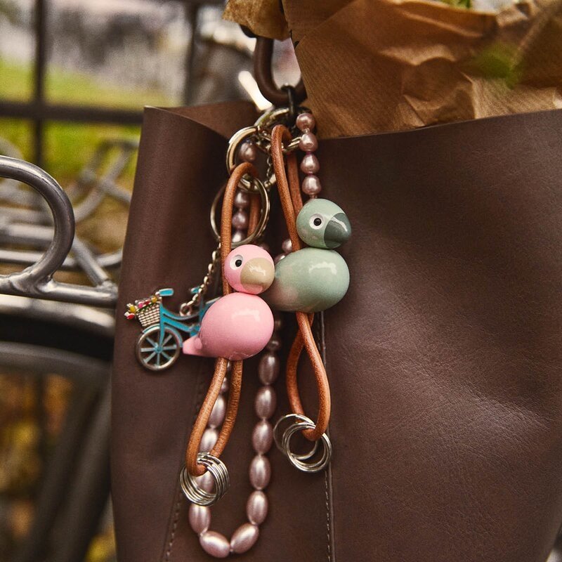 Kay Bojesen SONGBIRD Brelok do Kluczy - Przywieszka do Torebki - Ptaszek / Różowy