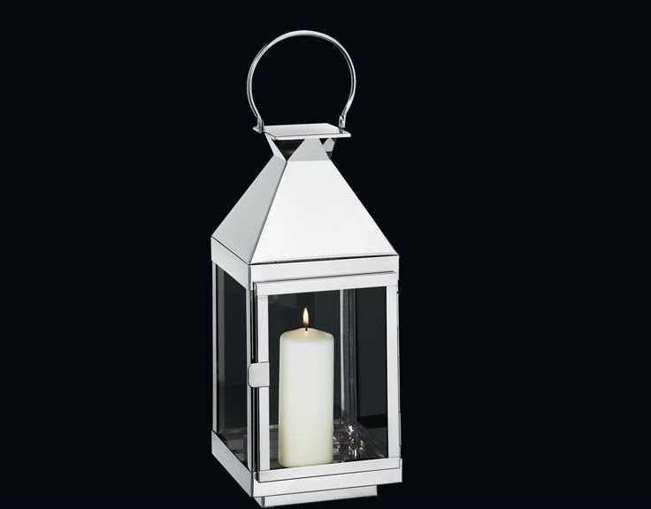 Cilio VILLA Lampion 45 cm Srebrny