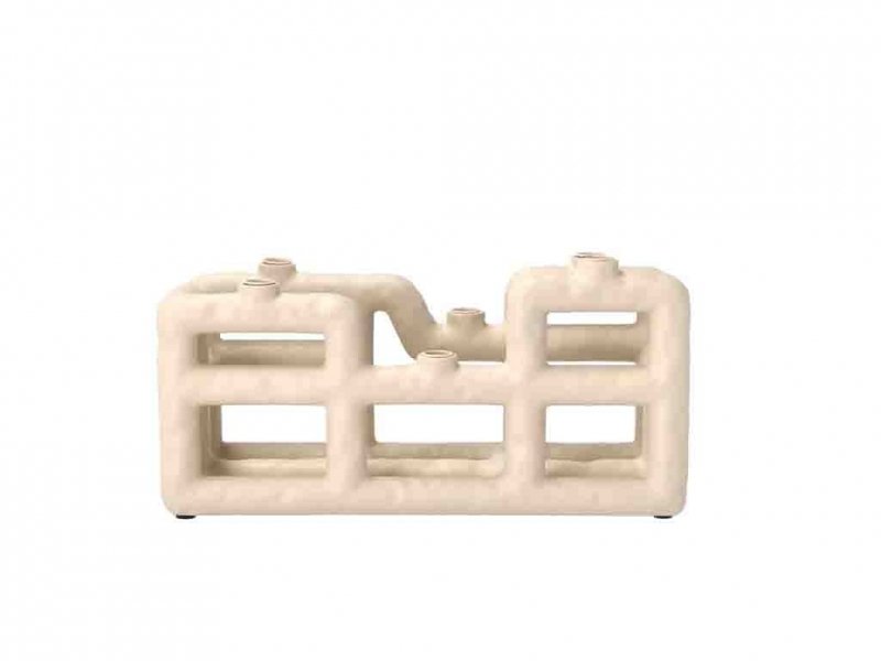 Villa Collection LYNG Świecznik 28 cm Piaskowy