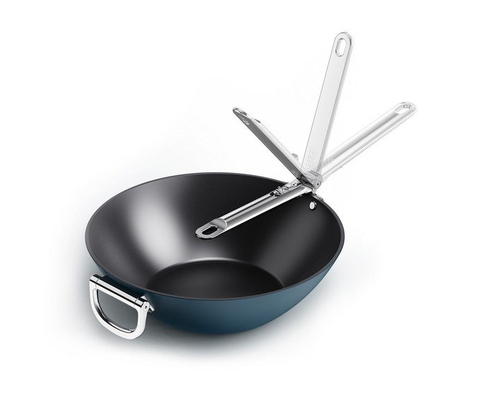Joseph Joseph SPACE Wok ze Składanym Uchwytem 32 cm / Granatowy