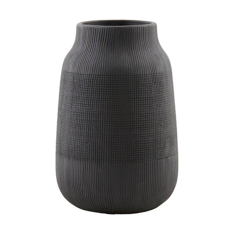 House Doctor GROOVE Wazon do Kwiatów 22 cm Czarny