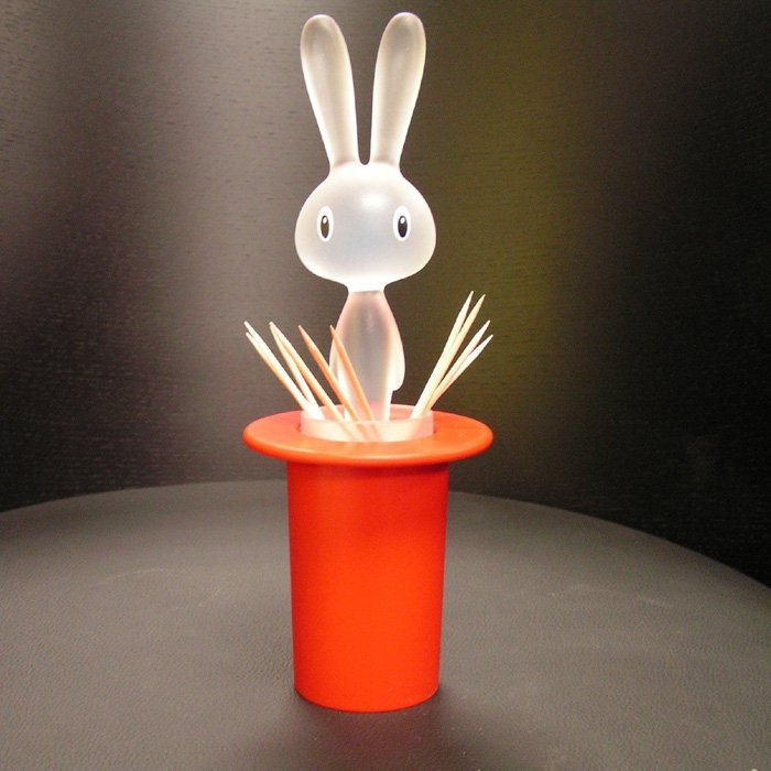 Alessi MAGIC BUNNY Pojemnik na Wykałaczki / Żółty