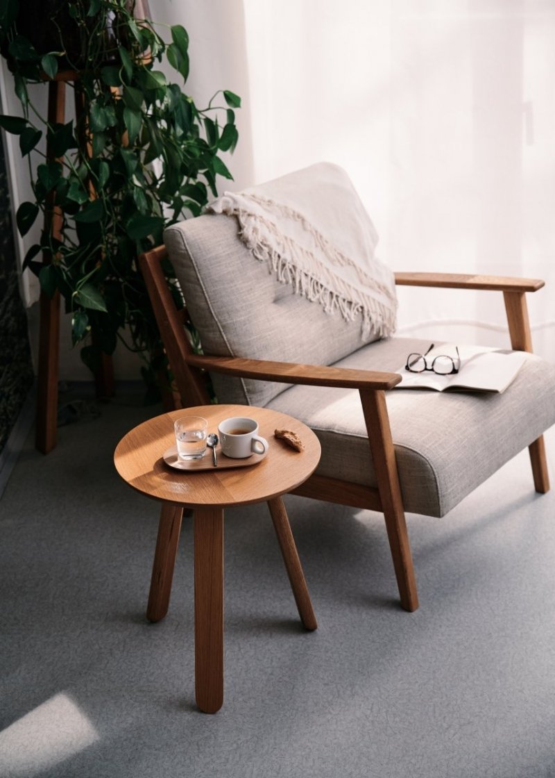Clap Design OVAL Filiżanka do Kawy 160 ml / Zestaw z Dębowym Spodkiem, Szklanką i Łyżeczką