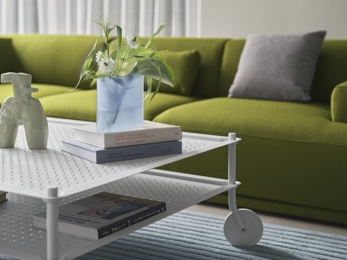 Muuto RIDGE Szklany Wazon do Kwiatów 35 cm / Taupe