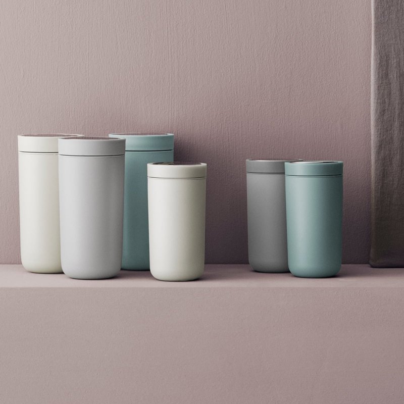 Stelton TO GO CLICK Stalowy Kubek Termiczny 200 ml Czarny Metaliczny